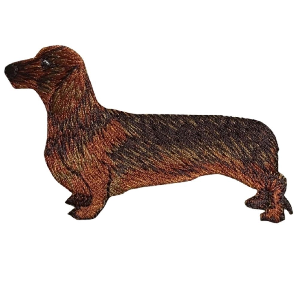 Dachshund Embroidered Patch — Wiener Dog, Puppy Badge 3.25" — Iron On