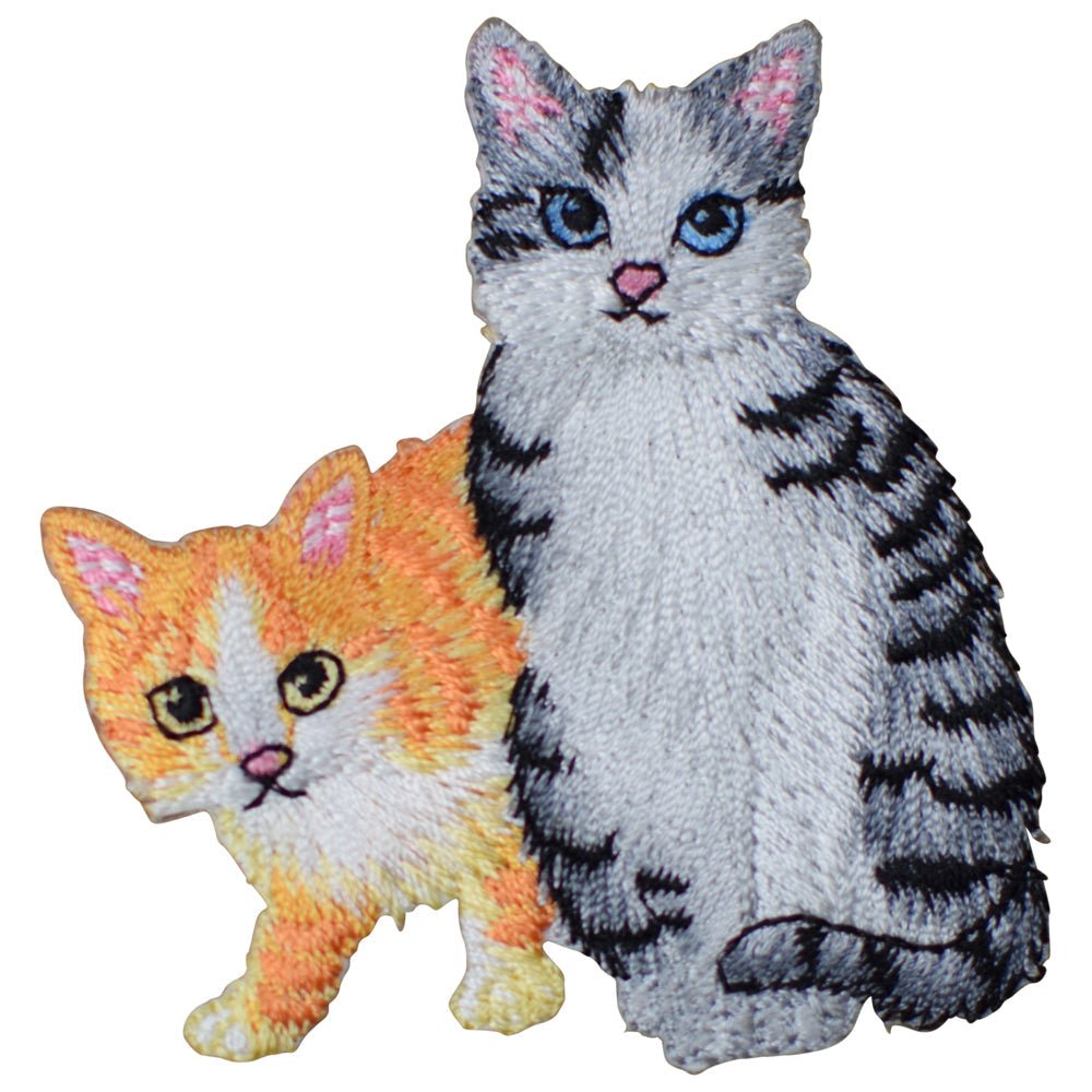 Two Cats Embroidered Patch — Iron On 2.5"