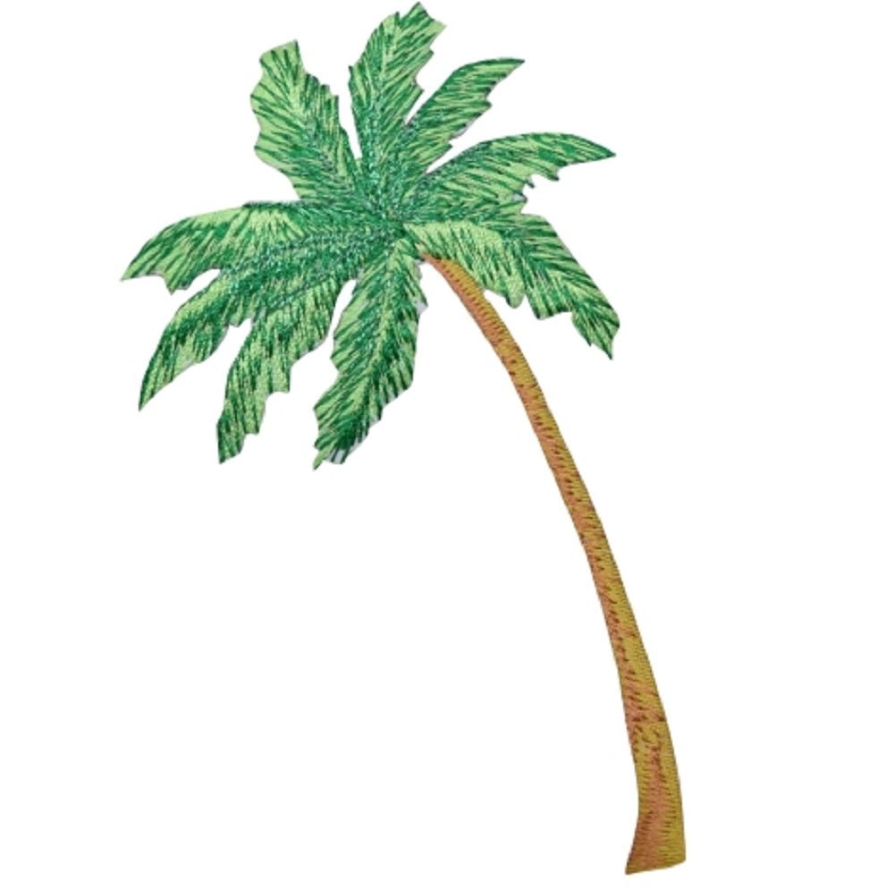 Palm Tree Embroidered Patch — Tropical Island Badge 4.75" — Iron On