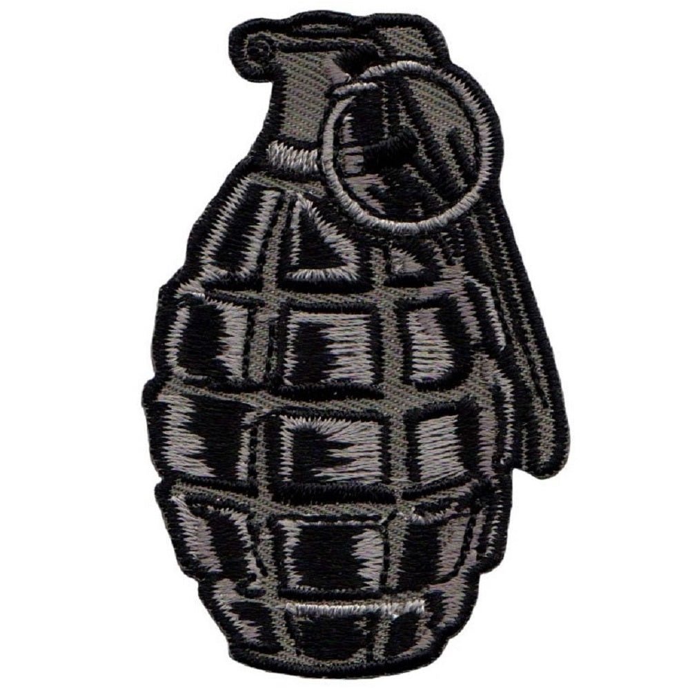 Grenade Embroidered Patch — Iron On 2.5"