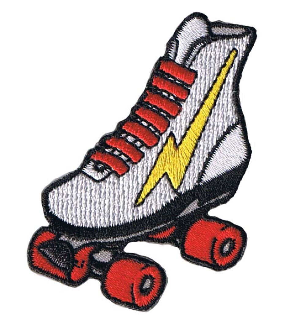 Roller Skate Embroidered Patch — Iron On 2.5"