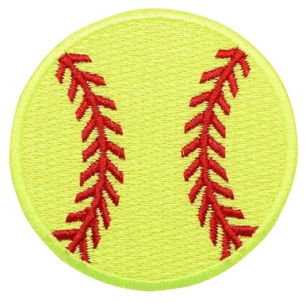 Softball Embroidered Patch — Iron On 2.25"