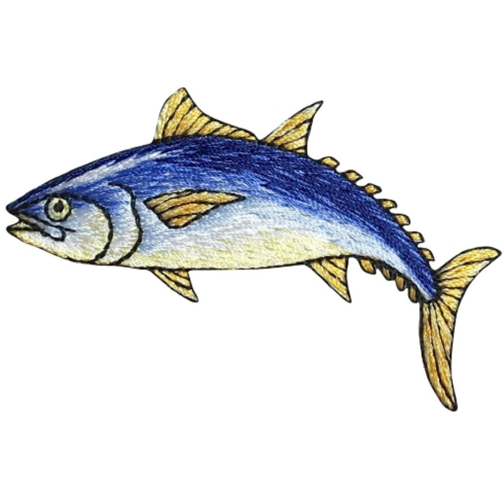 Tuna Fish Embroidered Patch — Iron On 3.25"