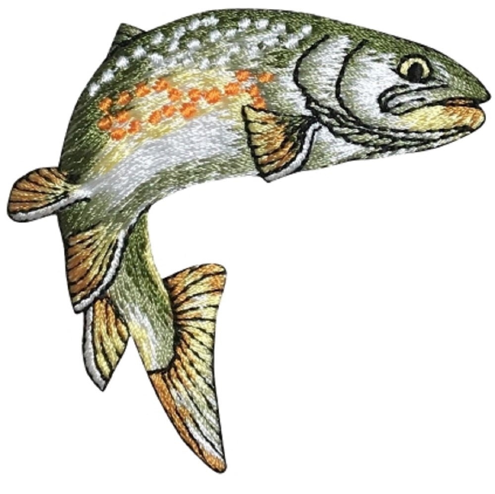 Golden Trout Embroidered Patch - Iron On 2-7/8"