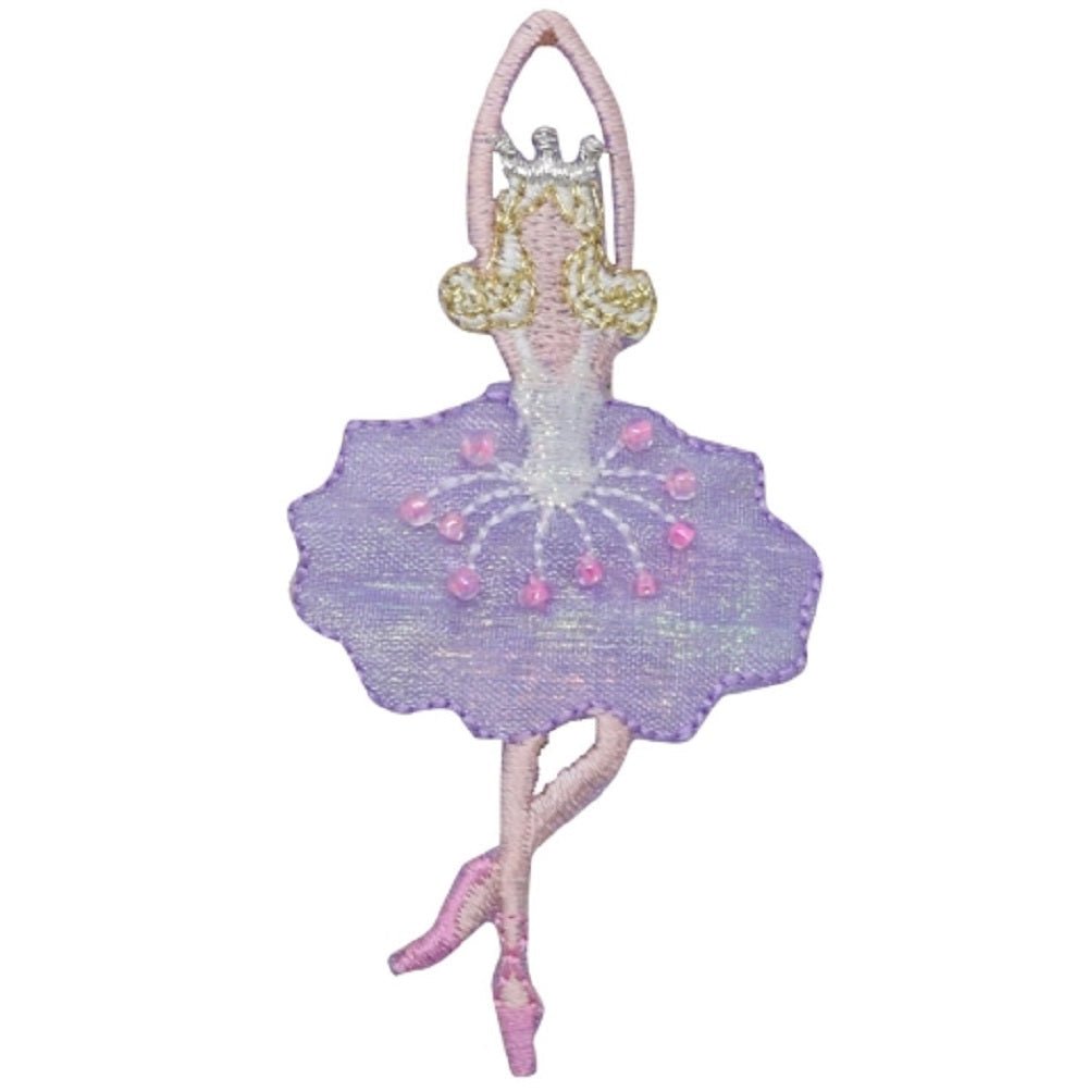 Ballerina Embroidered Patch — Ballet Dancer Badge 3-1/8" — Iron On