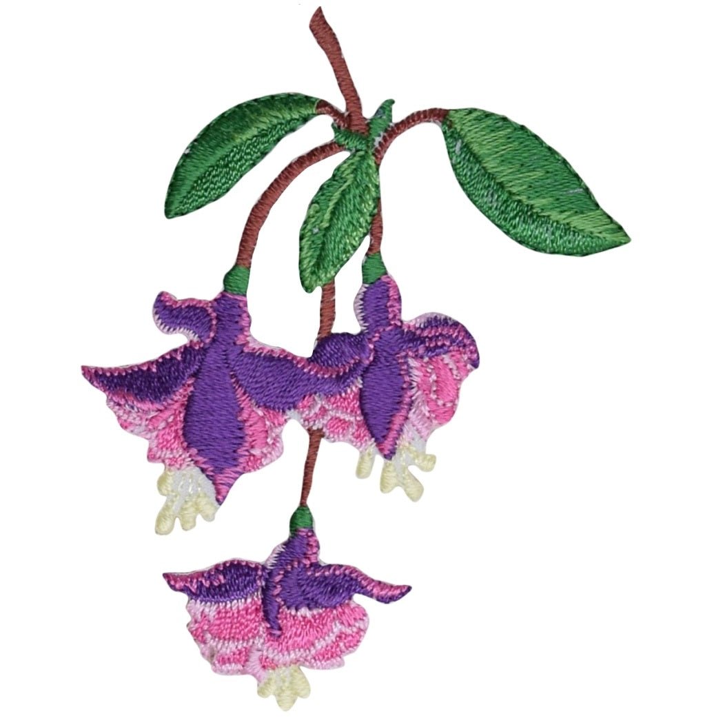 Flower Embroidered Patch — Lady's Eardrops Flowers, Bloom Badge 2.75" — Iron On