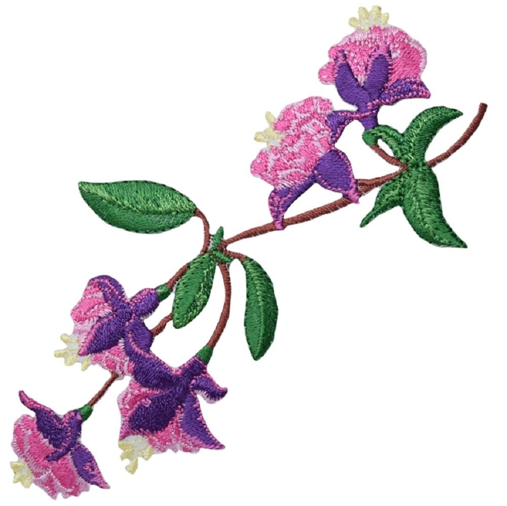 Flower Embroidered Patch — Lady's Eardrops Flowers, Bloom Badge 4.5" — Iron On