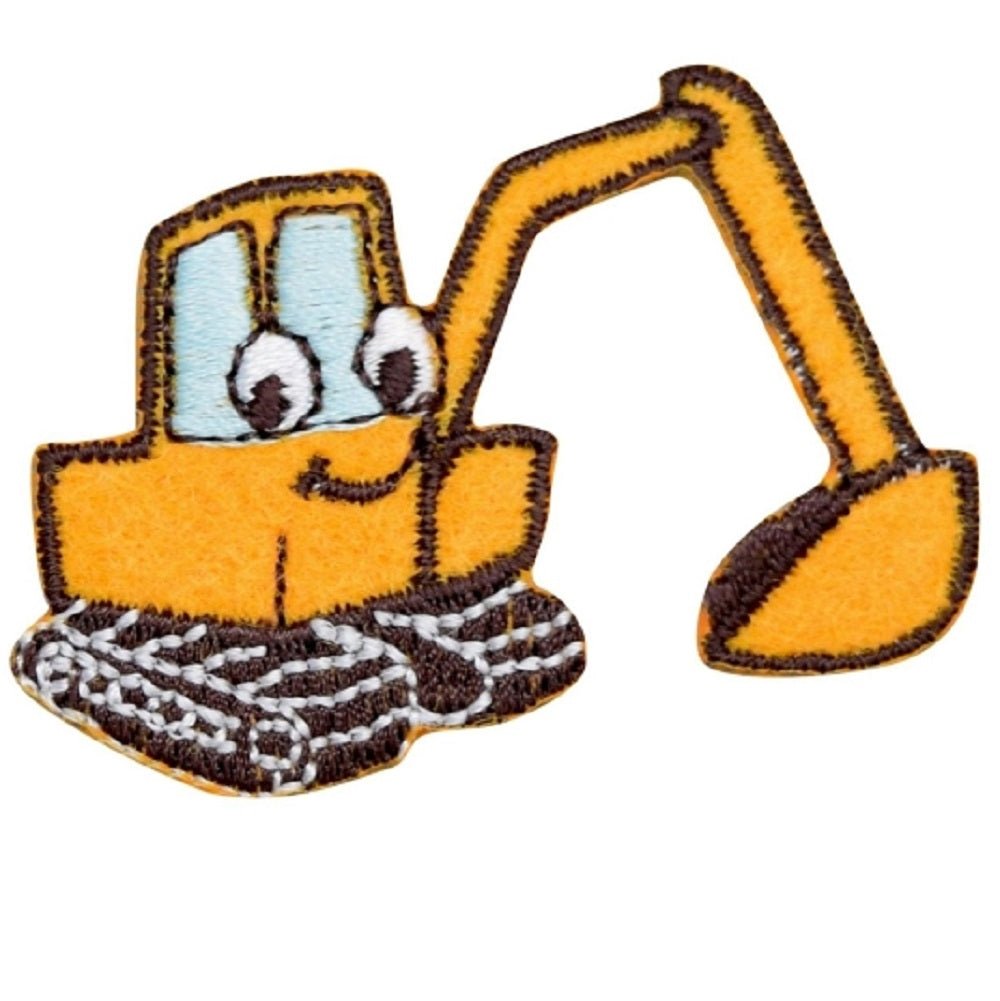 Backhoe Embroidered Patch — Iron On 2-1/8"
