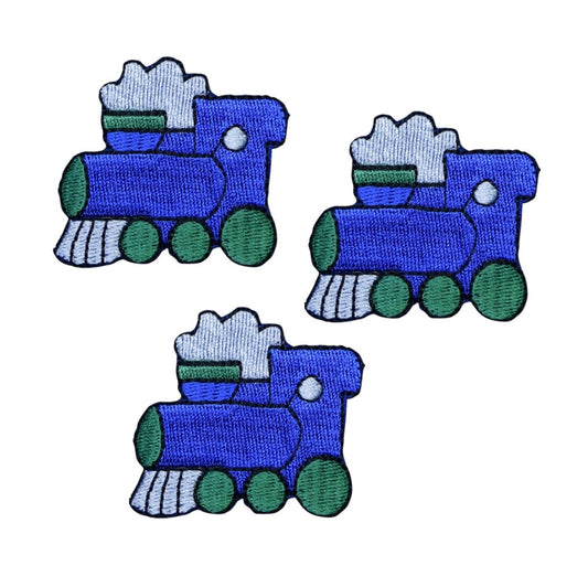 Train Embroidered Patch — 3-Pack — Iron On 2"