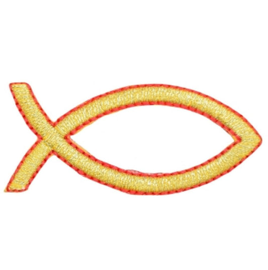 Ichthus Embroidered Patch — Iron On 2.5"