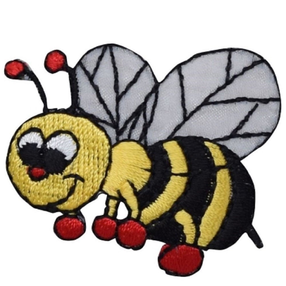 Bumble Bee with Boxing Gloves Embroidered Patch — Iron On 1.75"