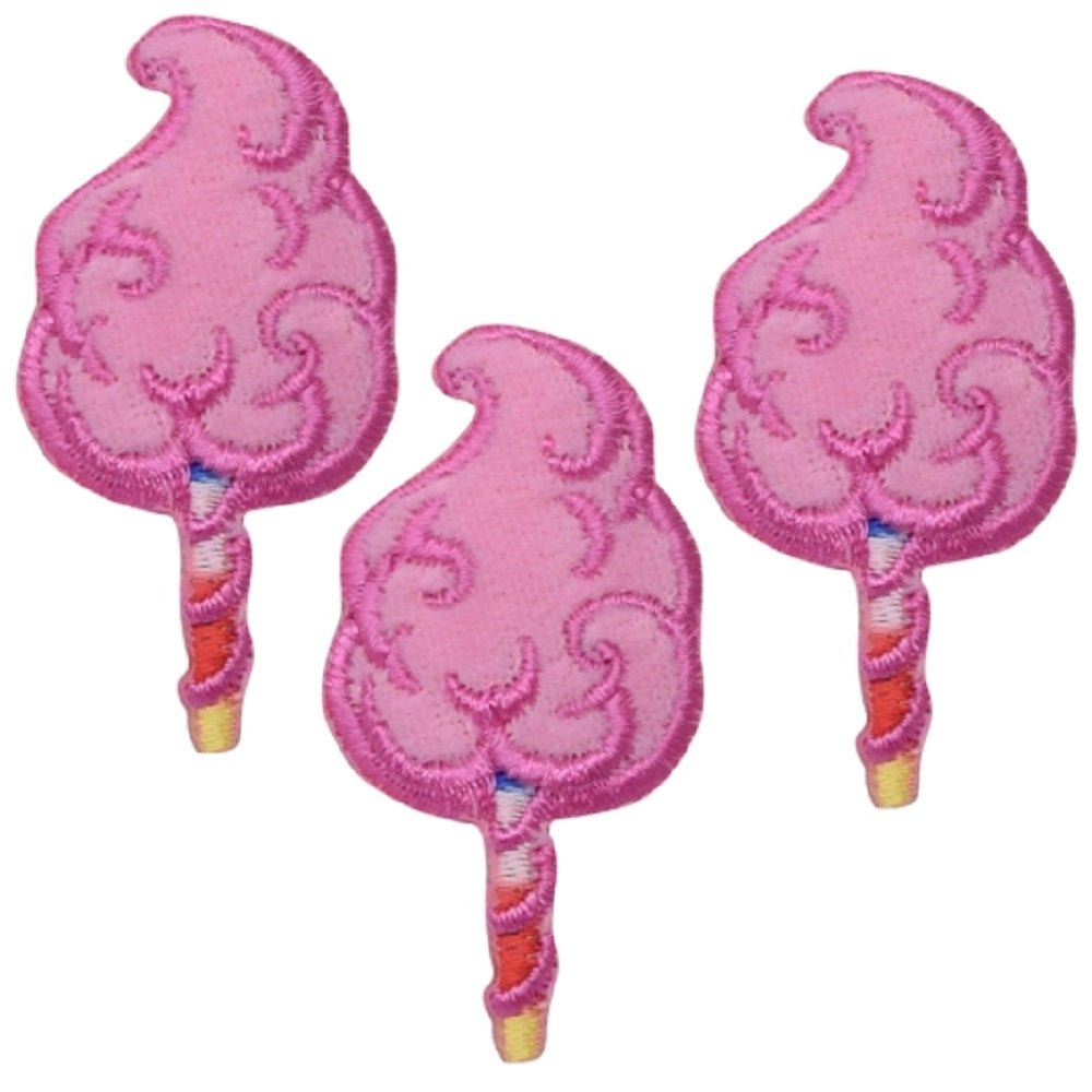 Cotton Candy Embroidered Patch — 3-Pack — Iron On 2"