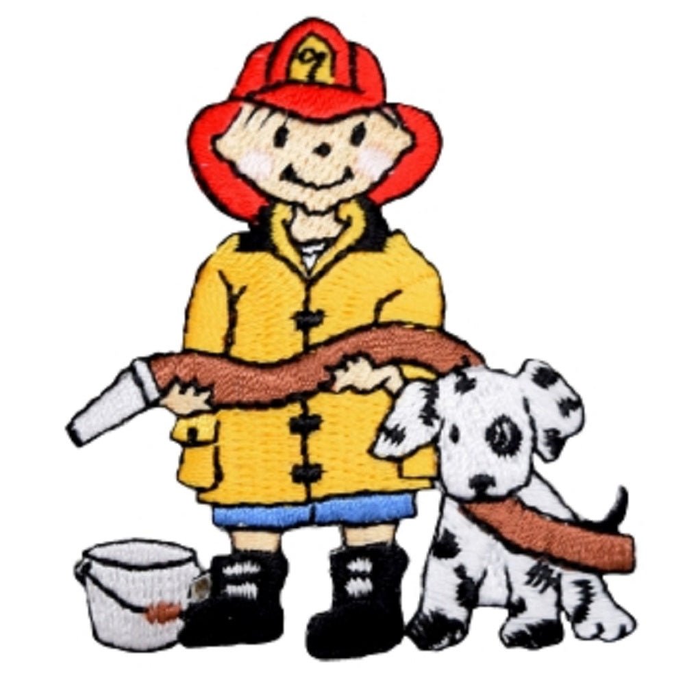 Firefighter Embroidered Patch — Iron On 2.5"