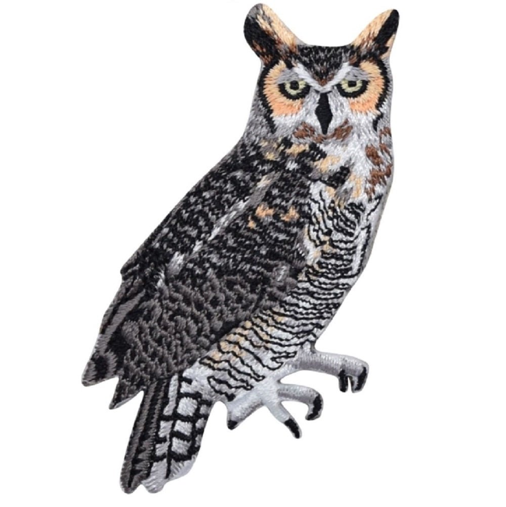 Owl Embroidered Patch — Iron On 3.25"