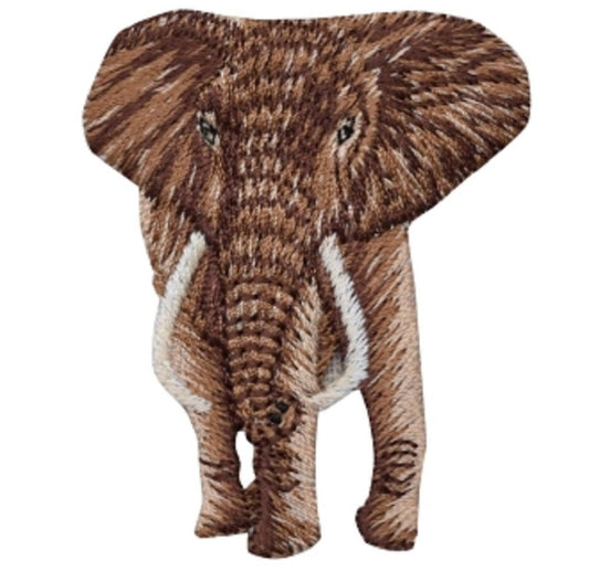 Elephant Embroidered Patch — Animal, Zookeeper Badge 2.5" — Iron On