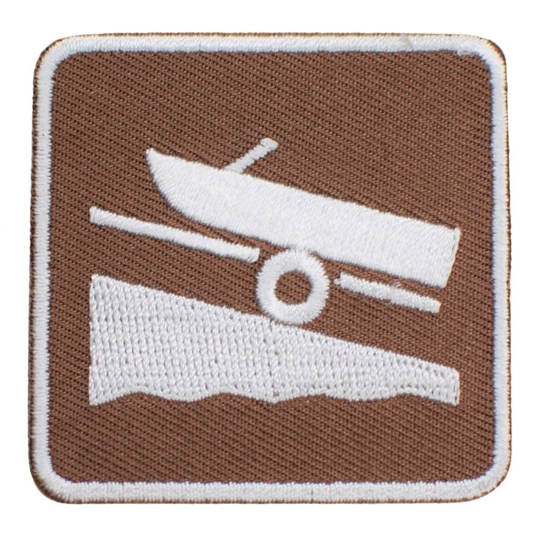 Boat Launch Embroidered Patch — Iron On 2"