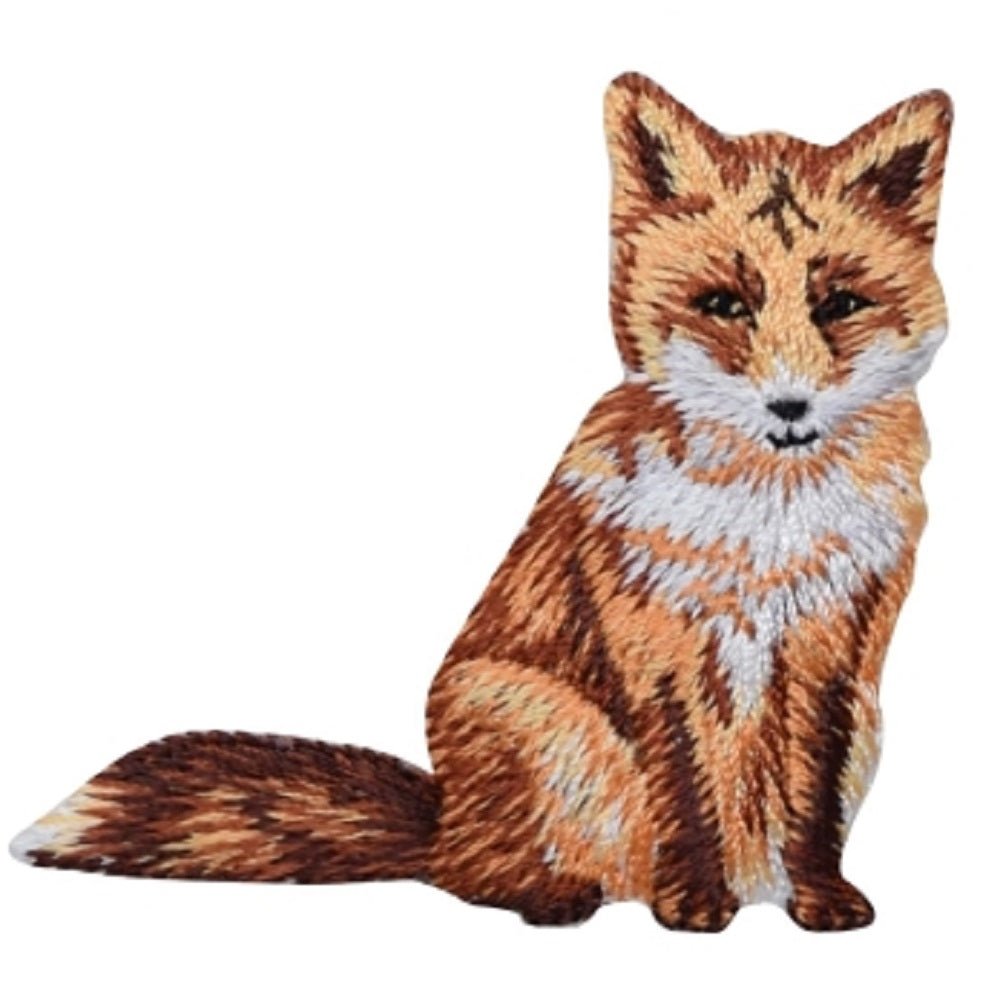 Fox Embroidered Patch — Dog, Animal Badge 2-1/8" — Iron On