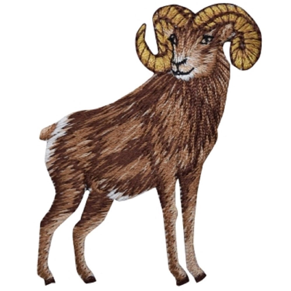 Ram Embroidered Patch — Iron On 2.5"