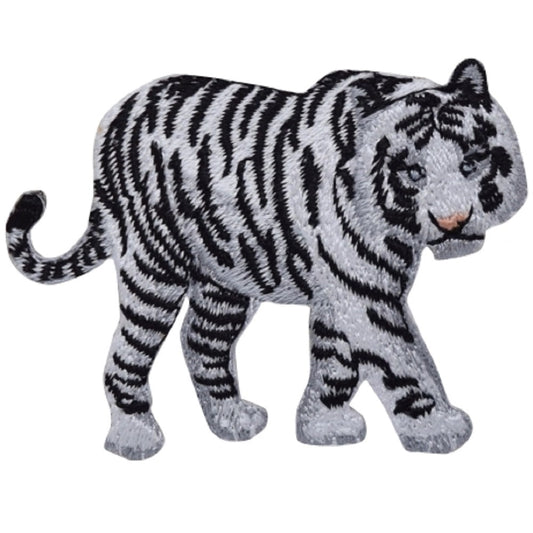 White Tiger Embroidered Patch — Iron On 2.5"
