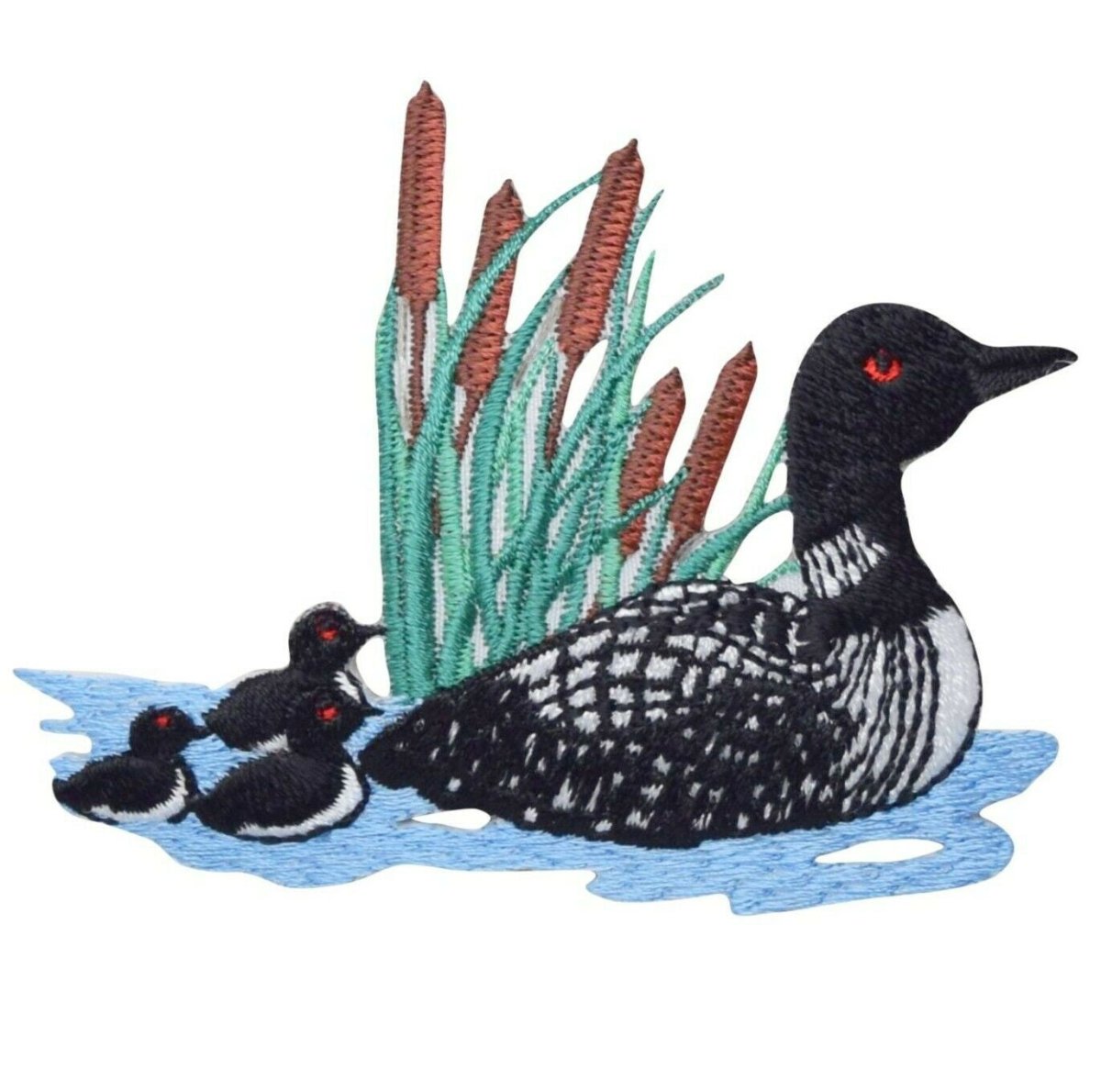 Divers Loon Embroidered Patch — Iron On 3.25"