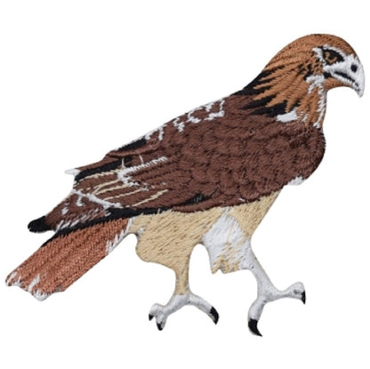 Red Tail Hawk Embroidered Patch — Iron On 3.5"