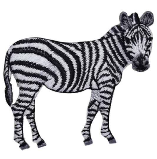 Zebra Embroidered Patch — Animal, Safari, Zookeeper Badge 2.5" — Iron On