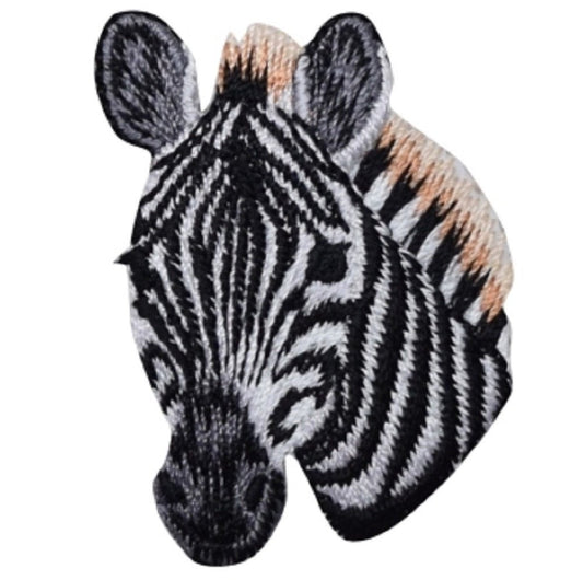 Zebra Embroidered Patch — Perfect for Animal Lovers, Safari Enthusiasts, and Zookeepers — Iron On 1-