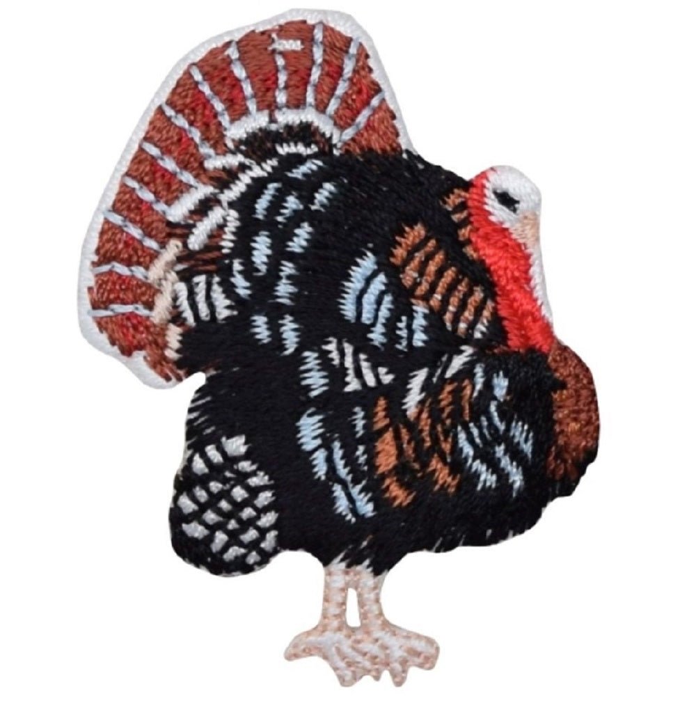 Turkey Embroidered Patch - Thanksgiving (Iron On) 2.5"