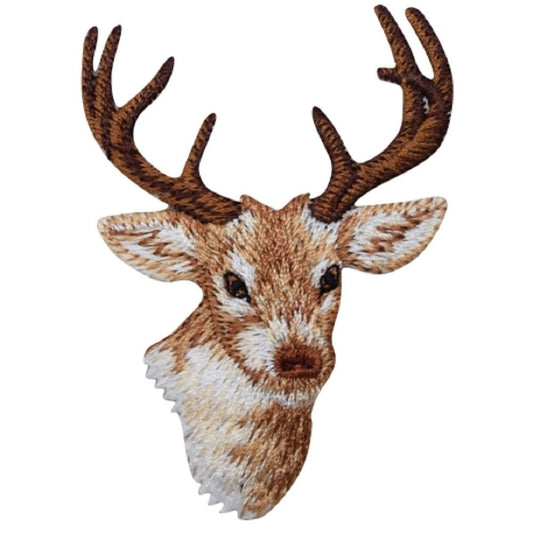 Deer Embroidered Patch — Mule Buck, Hunting, Animal Badge 2-7/8" — Iron On
