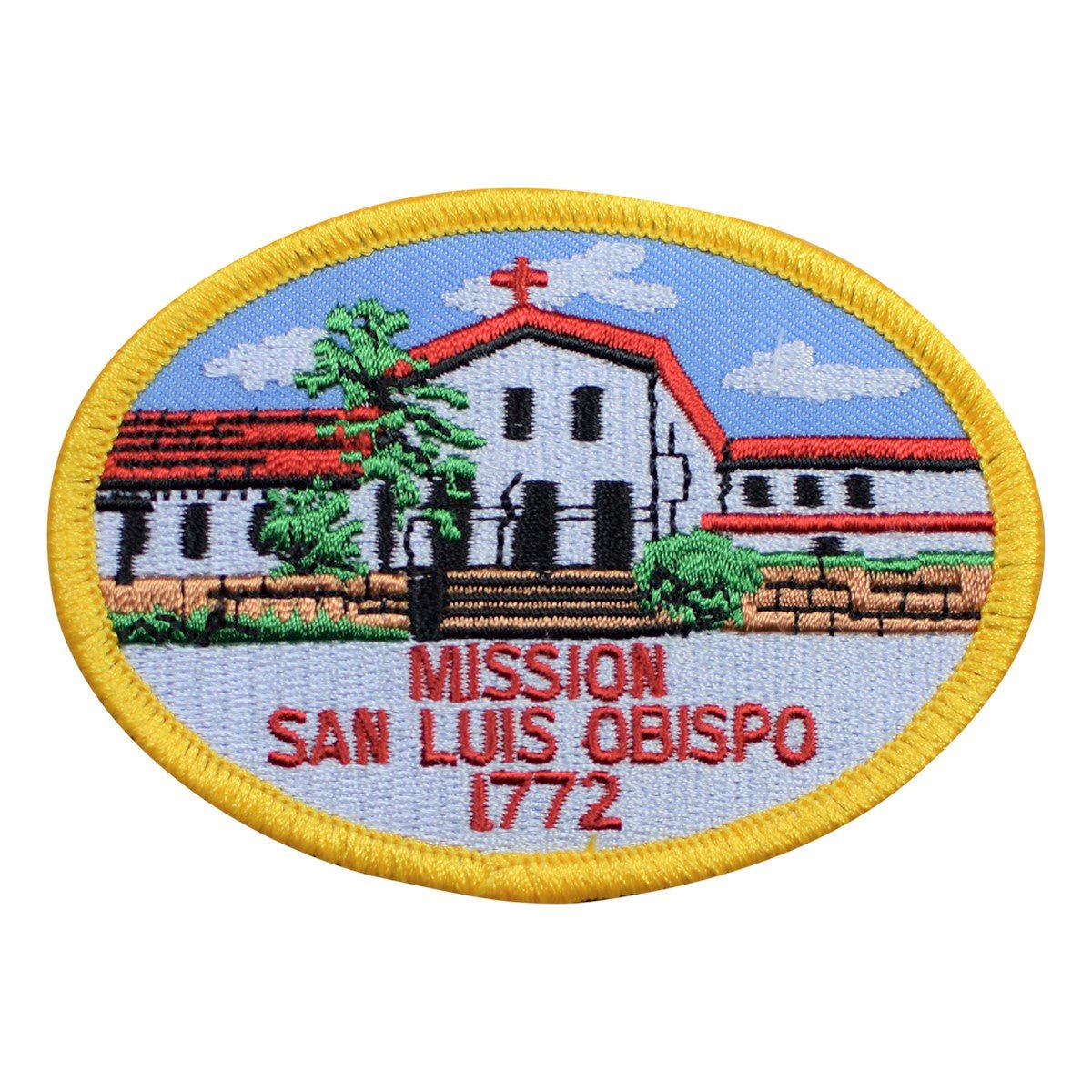 Mission San Luis Obispo Embroidered Patch — Iron On 3.5"
