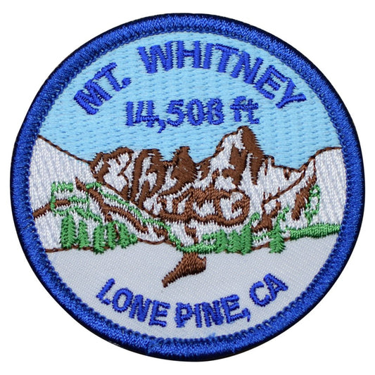 Mount Whitney Embroidered Patch — Iron On 2.5"