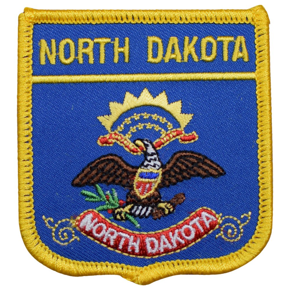 North Dakota Embroidered Patch — Iron On 2.75"