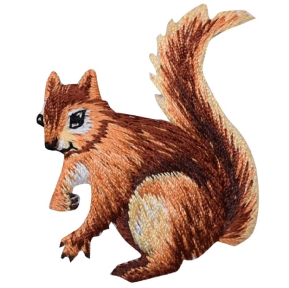 Squirrel Embroidered Patch, 1.75" — Iron On