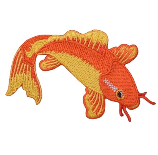 Koi Fish Embroidered Patch — Jinli, Nishikigoi, Japanese 3.25" — Iron On