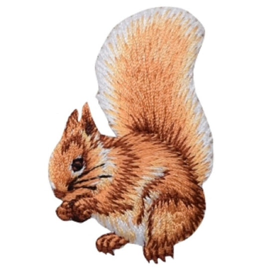 Squirrel Embroidered Patch, 2.25" — Iron On