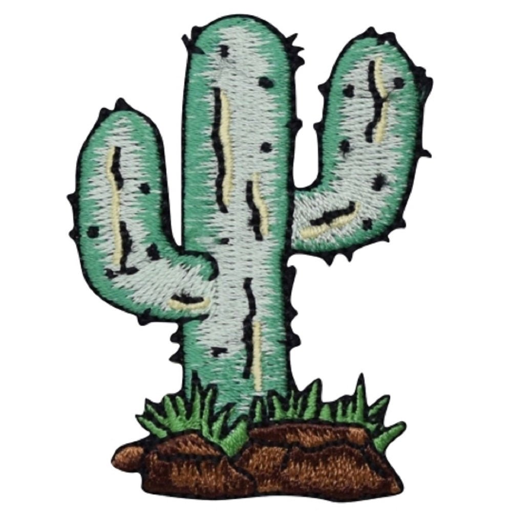Cactus Embroidered Patch — Saguaro, Desert, Western 2.5" — Iron On