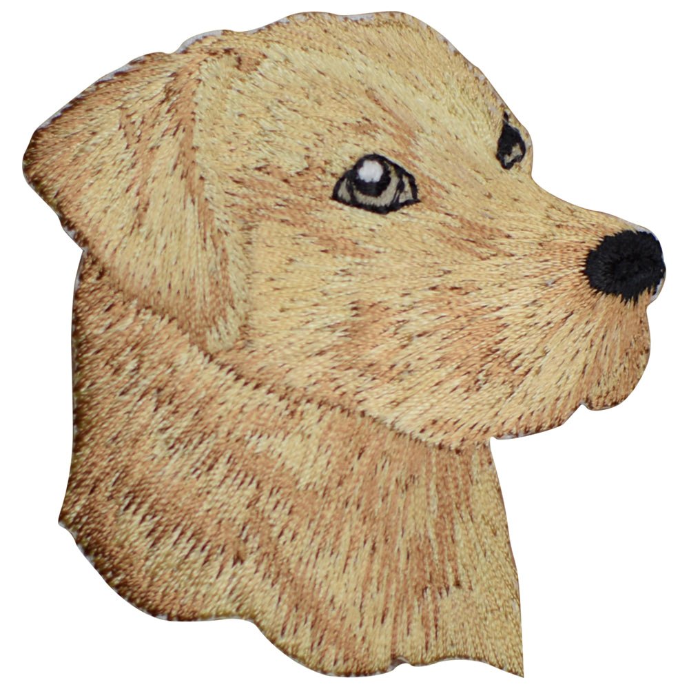 Yellow Lab Embroidered Patch — Iron On 2-3/8"