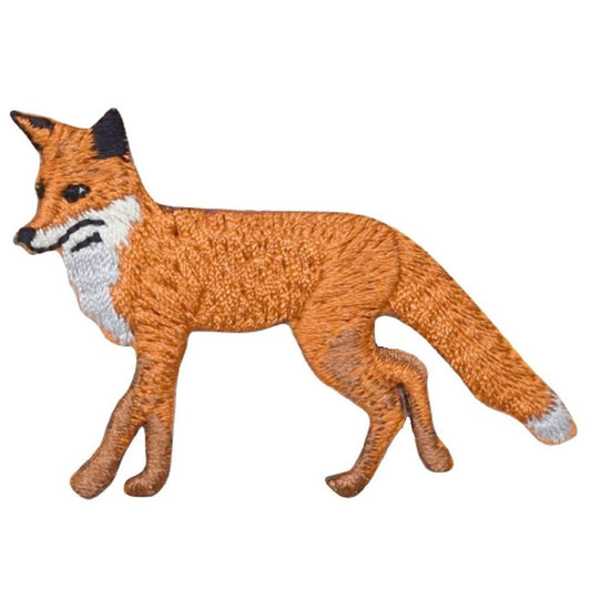 Fox Embroidered Patch — Dog, Animal Badge 2.5" — Iron On