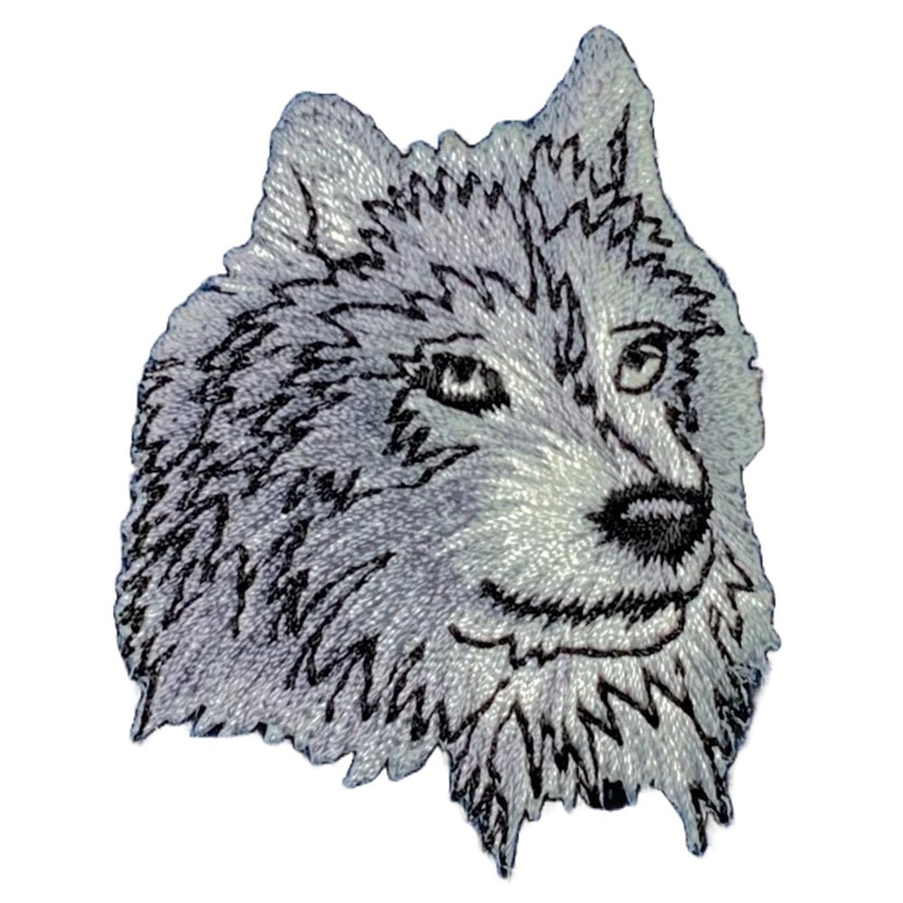 Wolf Embroidered Patch — Iron On 2.25"