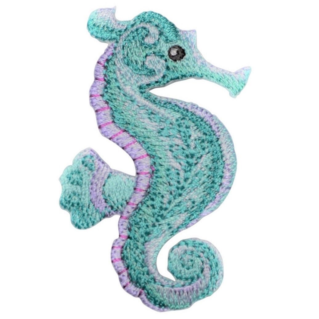 Seahorse Embroidered Patch — Ocean Tropical Fish 2.75" — Iron On