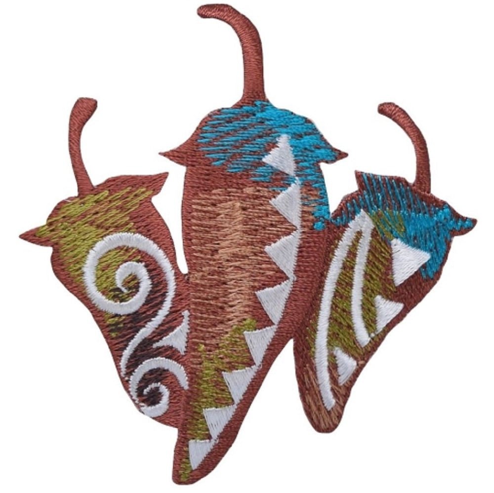 Chili Pepper Embroidered Patch — Southwest Design, Food Badge 3" — Iron On