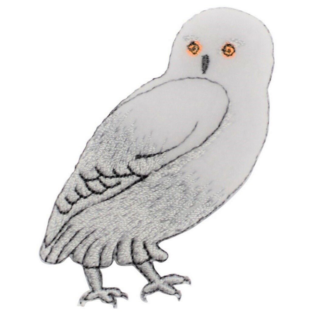 Snow Owl Embroidered Patch — Iron On 2.5"