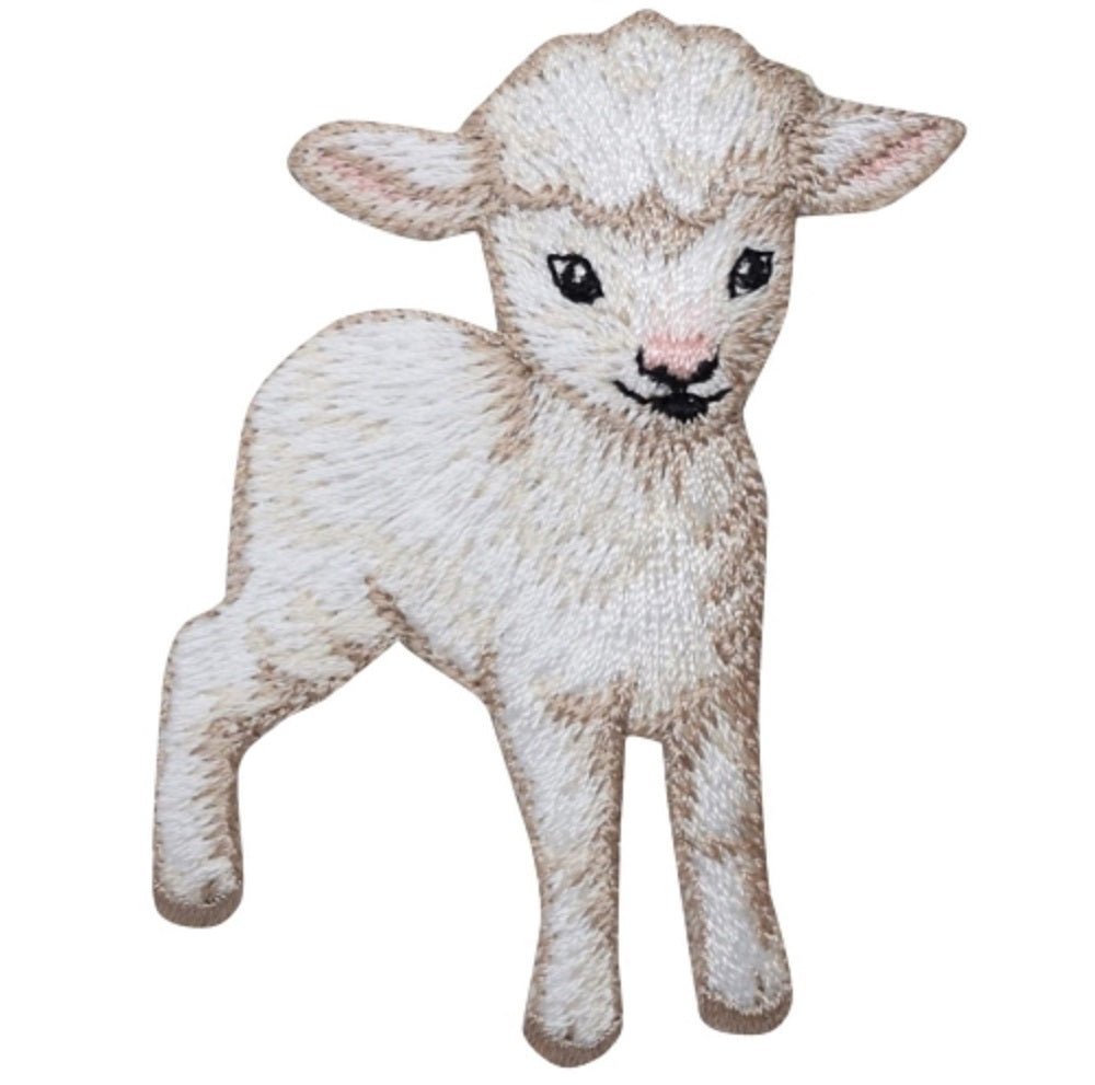 Lamb Embroidered Patch — Iron On 2.75"