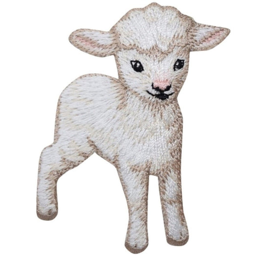 Lamb Embroidered Patch — Iron On 2.75"