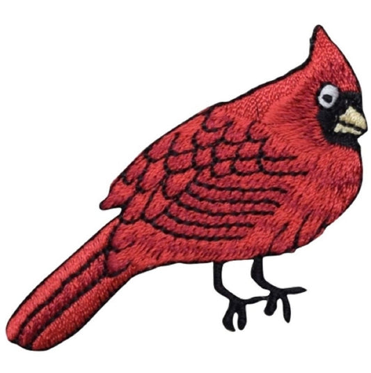 Cardinal Embroidered Patch — Iron On 2-1/8"