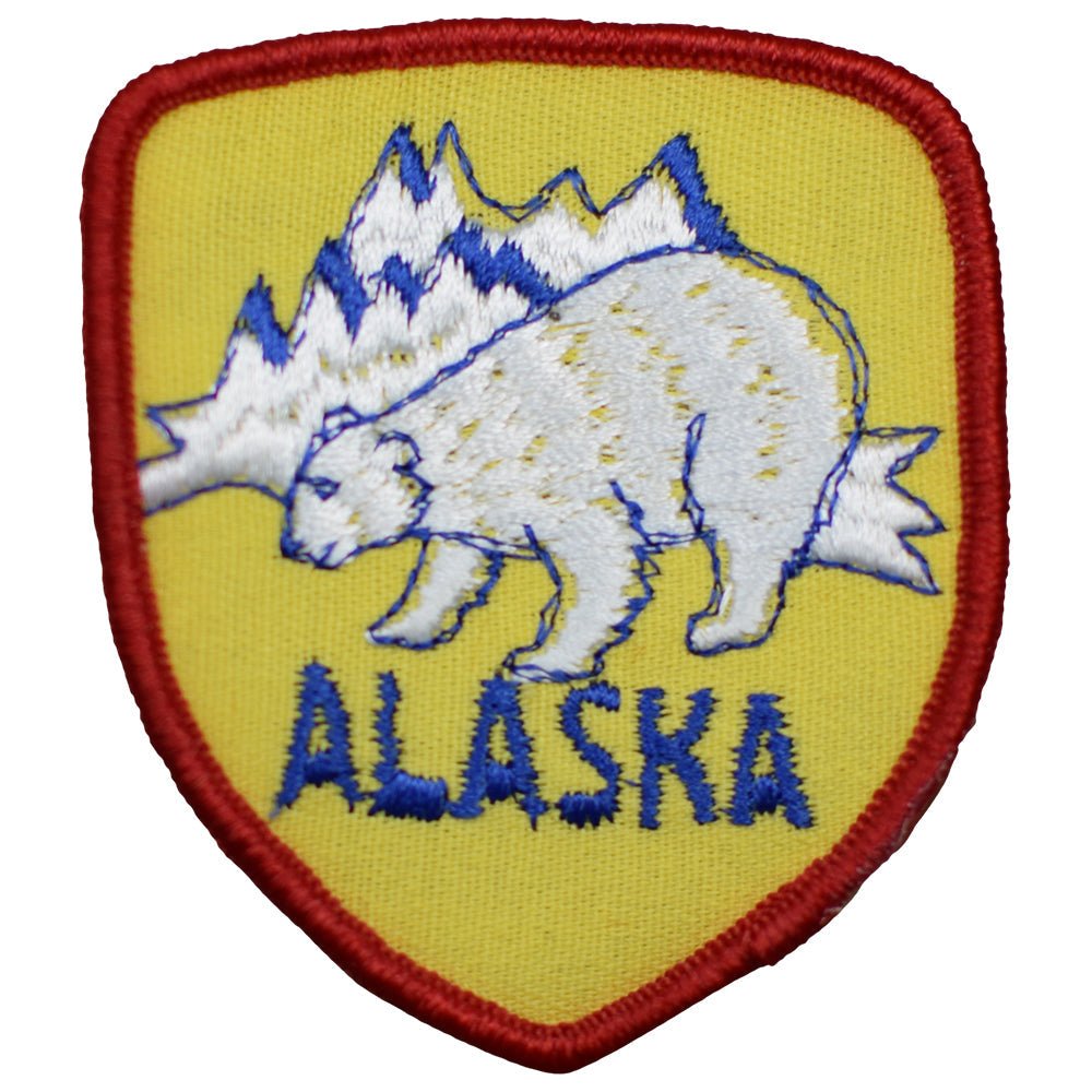Vintage Alaska State Embroidered Patch — Sew On 2-7/8"
