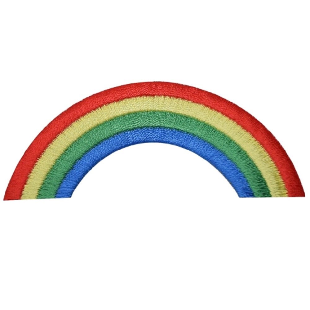 Rainbow Embroidered Patch — Colorful, Happy Badge 3.5" — Iron On