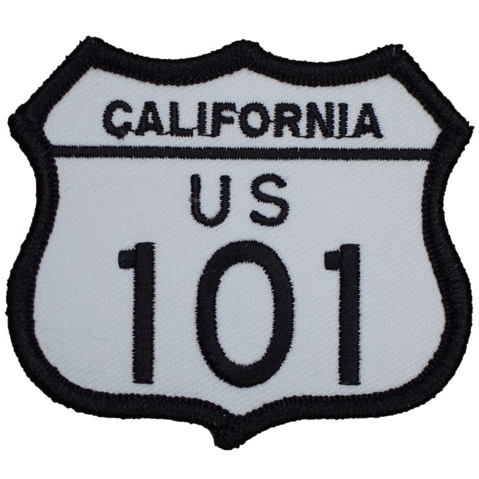 California State Embroidered Patch — Highway 101, CA Hwy US 101 Badge 2-7/8" — Iron On