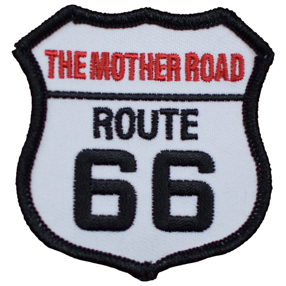 Route 66 Embroidered Patch — Mother Road, Rt. 66 Badge 2.5" — Iron On