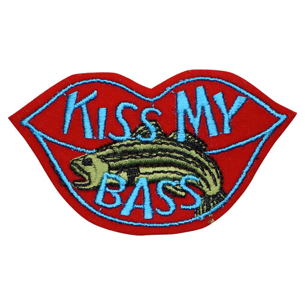 Kiss My Bass Embroidered Patch — Sew On 4.5"